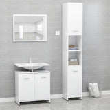 3 Piece Bathroom Furniture Set White Engineered Wood 3056916