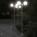Outdoor Floor Lamps 3pcs Silver 215 cm Stainless Steel 4006389