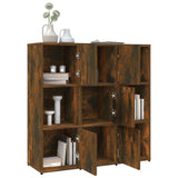Book Cabinet Smoked Oak 90x30x90 cm Engineered Wood 815549