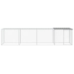 Chicken Cage with Roof Light Grey 403x98x90 cm Galvanised Steel 3189045