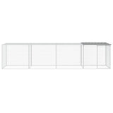 Chicken Cage with Roof Light Grey 403x98x90 cm Galvanised Steel 3189045