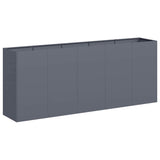 Planter Anthracite 200x40x80 cm Cold-rolled Steel 860726