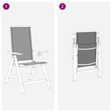 Reclining Garden Chairs 2 pcs Black 58 x 71 x 112 cm Textilene 42030042