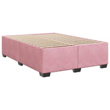 Box Spring Bed with Mattress Pink 140x190 cm Velvet 3290905