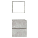 Bathroom Cabinet with Mirror Concrete Grey Engineered Wood 804867