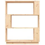 Book Cabinet/Room Divider 80x25x101 cm Solid Wood Pine 814054