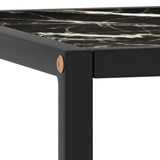 Coffee Table Black with Black Marble Glass 90x90x50 cm 322914