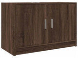 Sink Cabinet Brown Oak 63x29x55 cm Engineered Wood 848100
