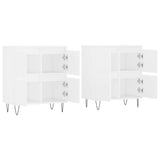 Sideboards 2 pcs White Engineered Wood 3190173