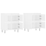 Sideboards 2 pcs White Engineered Wood 3190173