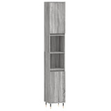 3 Piece Bathroom Furniture Set Grey Sonoma Engineered Wood 3190297