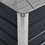 Garden Raised Bed Anthracite 100x40x77 cm Galvanised Steel 45732