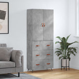 Highboard Concrete Grey 69.5x34x180 cm Engineered Wood 3195823