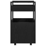Kitchen Trolley Black oak 60 x 45 x 80 cm Engineered wood 862122