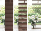 Venetian Blind Dark Brown with Pattern 213 x 160 cm 25 mm PVC 42003809