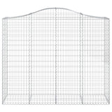 Arched Gabion Baskets 8 pcs 200x50x160/180 cm Galvanised Iron 3145709