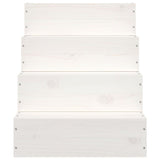 Pet Stair White 40x49x47 cm Solid Wood Pine 822467