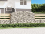Arched Gabion Basket 200x30x140/160 cm Galvanised Iron 153467