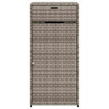 Garden Storage Cabinet Grey 55x55x111 cm Poly Rattan 365561