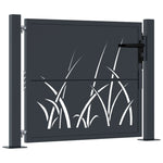 Garden Gate Anthracite 105x105 cm Steel Grass Design 153167
