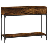 Console Table Smoked Oak 100x30.5x75 cm Engineered Wood 833390