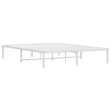 Metal Bed Frame without Mattress White 160x200cm 373676