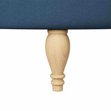 Slipper Chair Blue 56.5 x 70 x 110 cm Fabric 42020685