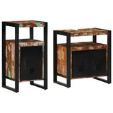 Bathroom Furniture Set 2 pcs Brown Solid Reclaimed Wood 3305603