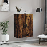 Wall Mounted Cabinet Smoked Oak 69.5x34x90 cm 828433