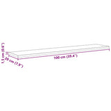 Bookshelf Board 3-Tier 4 pcs 100 x 20 x 1.5 cm Engineered Wood 875067