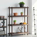 Shelving Unit 4-Tier 100 x 40 x 136.5 cm PP Brown 8011749