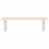 Basin Shelf Wall Mounted Steel and Solid Wood Oak 3302598