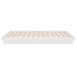 819893 Bed Frame without Mattress White Solid Wood 90x200 cm