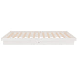 819893 Bed Frame without Mattress White Solid Wood 90x200 cm