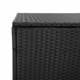 Garden Storage Box Black 110x50x58 cm Poly Rattan 4104069