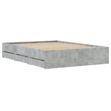 Bed Frame with Drawers without Mattress Concrete Grey 120x200 cm 3207283