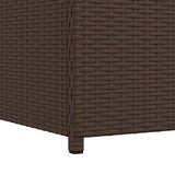 Garden Storage Box Brown 120x50x60 cm Poly Rattan 42499