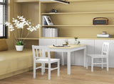 Dining Table for 4 to 6, 120L x 70W x 75Hcm, Modern Kitchen Table with Wood Effect Tabletop, Thick T3398P343531