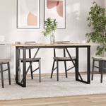 ZNTS Dining Table Legs O-Frame 140x60x73 cm Steel 357887