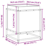 Garden Planter Wax Brown 40x40x50 cm Solid Wood Pine 847020
