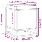 ZNTS Garden Planter White 40x40x50 cm Solid Wood Pine 847019