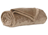 Throw Blankets 6 pcs Camel 220 x 240 cm Fleece 42016795