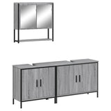 3 Piece Bathroom Furniture Set Grey Sonoma Engineered Wood 3214673
