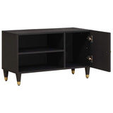 TV Cabinet with Shelf Black 80 x 33 x 46 cm Solid Mango Wood 4018823