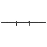 Sliding Door Hardware Kit 213.5 cm Steel Black 4009705