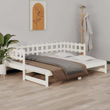 Pull-out Day Bed without Mattress White 2x cm 820772