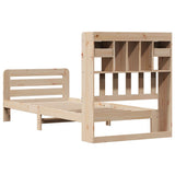 Bookcase Bed without Mattress 90x190 cm Single Solid Wood Pine 3309980