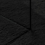 Rug HUARTE Short Pile Soft and Washable Black 140x200 cm 375115