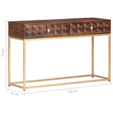 Console Table 122x36x75 cm Solid Mango Wood 323406