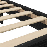 Bed Frame with Headboard Black Oak 80 x 200 cm Engineered Wood 8009087